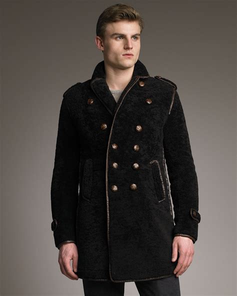 burberry prorsum denim with sheep fur lining|burberry leather trench coat.